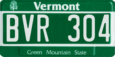 VT license plate BVR304
