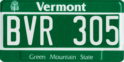 VT license plate BVR305