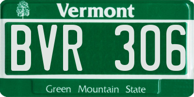 VT license plate BVR306