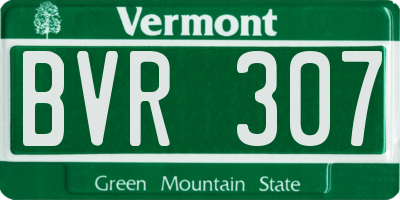 VT license plate BVR307
