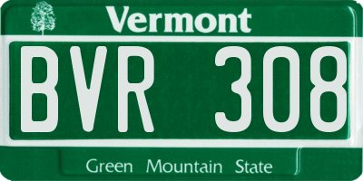 VT license plate BVR308