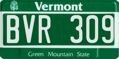 VT license plate BVR309