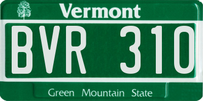 VT license plate BVR310