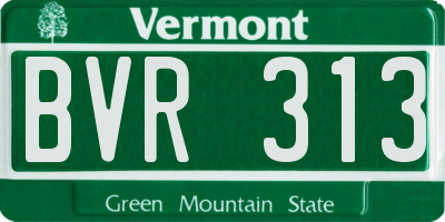 VT license plate BVR313