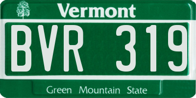 VT license plate BVR319