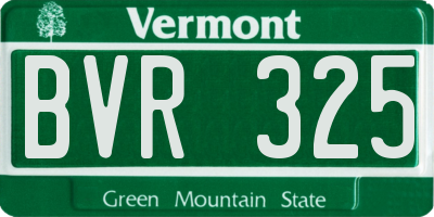 VT license plate BVR325