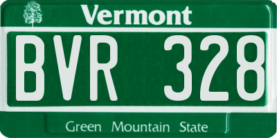 VT license plate BVR328