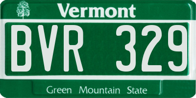 VT license plate BVR329