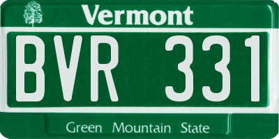 VT license plate BVR331