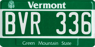 VT license plate BVR336