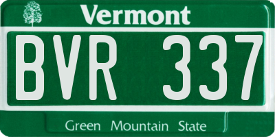 VT license plate BVR337