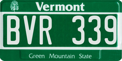 VT license plate BVR339