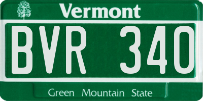 VT license plate BVR340