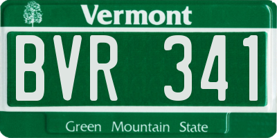 VT license plate BVR341