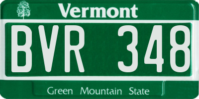 VT license plate BVR348