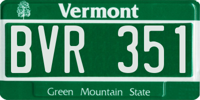 VT license plate BVR351