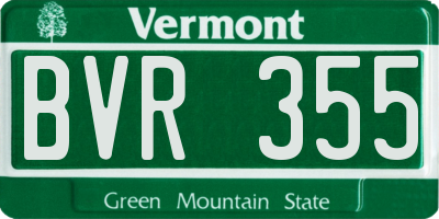 VT license plate BVR355
