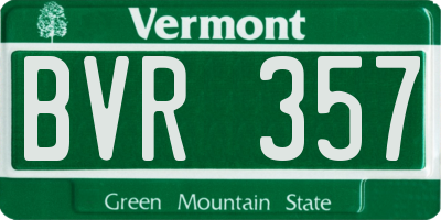 VT license plate BVR357
