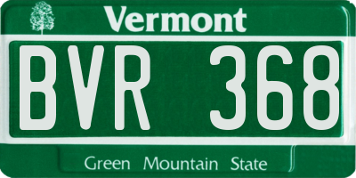 VT license plate BVR368