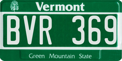 VT license plate BVR369