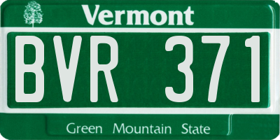 VT license plate BVR371
