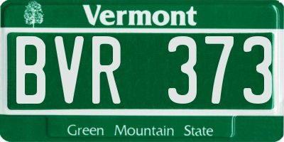 VT license plate BVR373