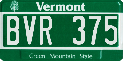 VT license plate BVR375