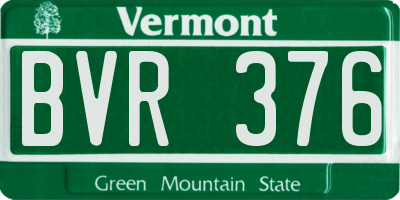 VT license plate BVR376