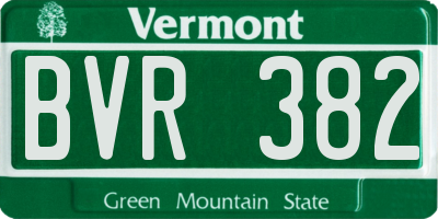 VT license plate BVR382