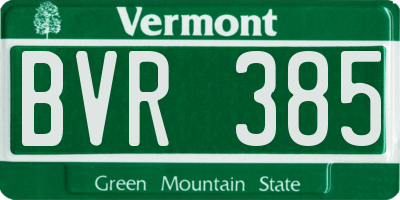 VT license plate BVR385