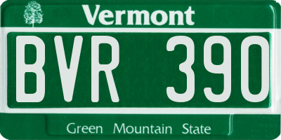 VT license plate BVR390