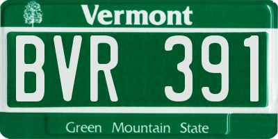 VT license plate BVR391