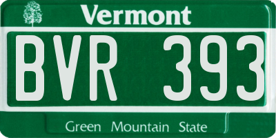 VT license plate BVR393