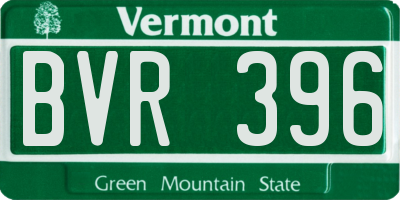 VT license plate BVR396
