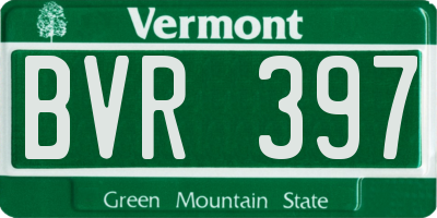 VT license plate BVR397
