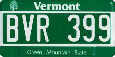 VT license plate BVR399
