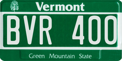 VT license plate BVR400