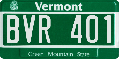 VT license plate BVR401