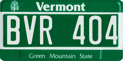 VT license plate BVR404