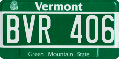 VT license plate BVR406
