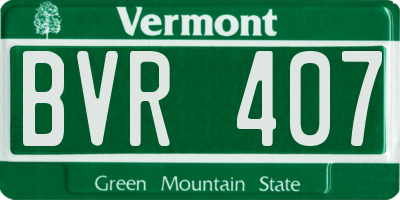 VT license plate BVR407