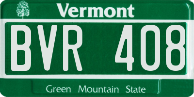 VT license plate BVR408