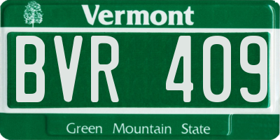 VT license plate BVR409