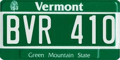 VT license plate BVR410