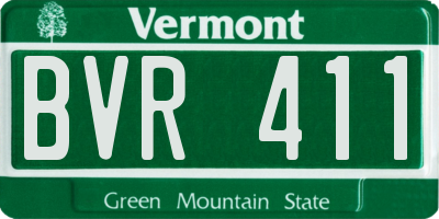 VT license plate BVR411