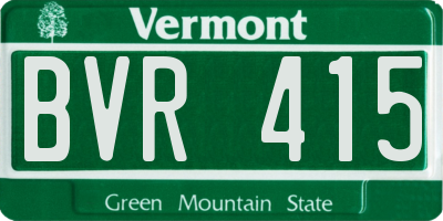 VT license plate BVR415