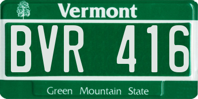 VT license plate BVR416