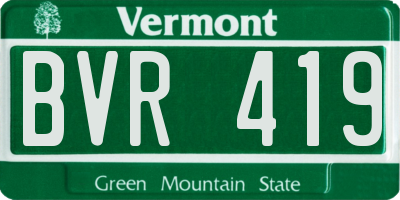 VT license plate BVR419