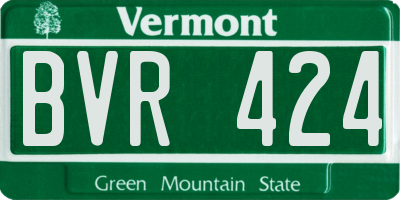 VT license plate BVR424