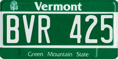 VT license plate BVR425